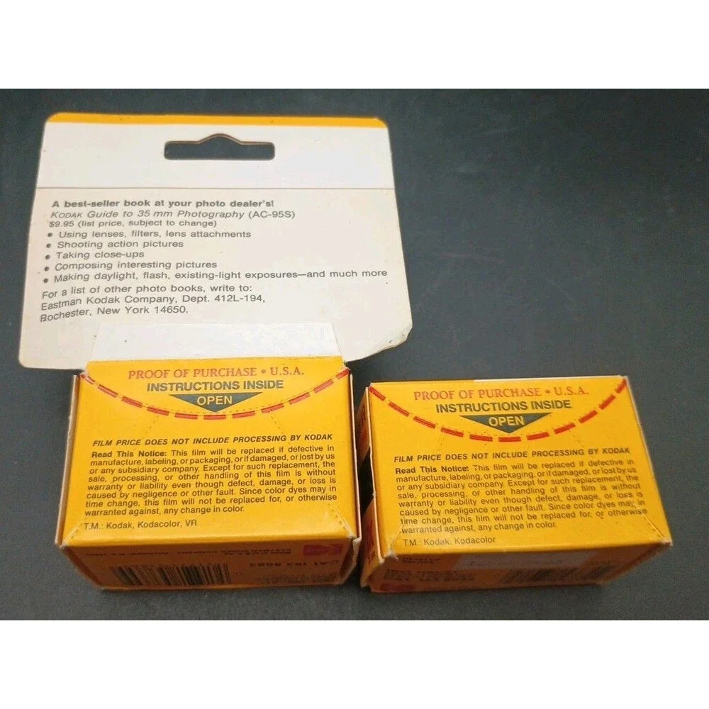 Kodacolor 35mm VR 100 Lot Of 2 36 Exp & 24 Exp Expired 1985